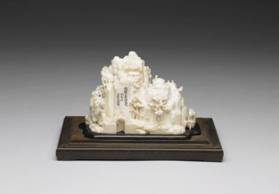 图片[3]-Ivory miniature landscape with human figures, by Feng Qi, 1738 C.E.-China Archive